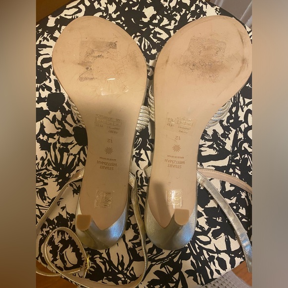Stuart Weitzman Strappy Gold heels - Picture 5 of 5
